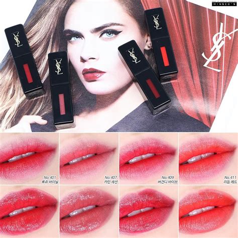 ysl lip gloss stain swatches|ysl vinyl cream lip stain.